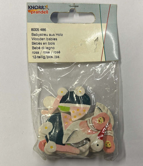 KNORR-PRANDELL---DECORAZIONE-BEBE-DI-LEGNO-ROSA-12-PZ