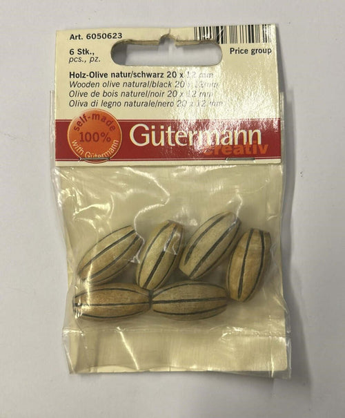 KNORR-PRANDELL---PERLA-OLIVA-LEGNO-NATURALE-E-NERO-20X12MM-6PZ