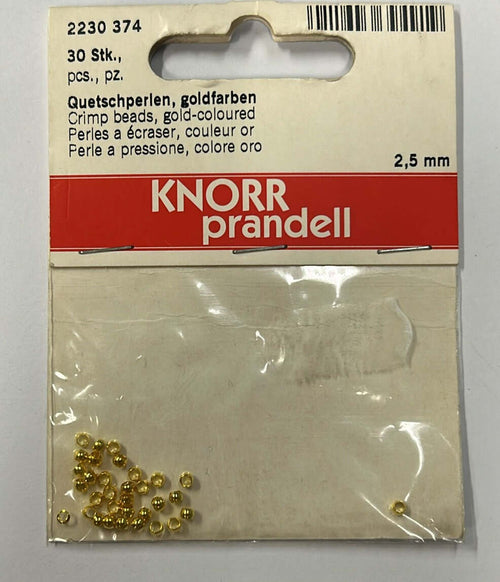 KNORR-PRANDELL---PERLE-A-PRESSIONE-COLOR-ORO-DIAMETRO-2,5MM-30PZ
