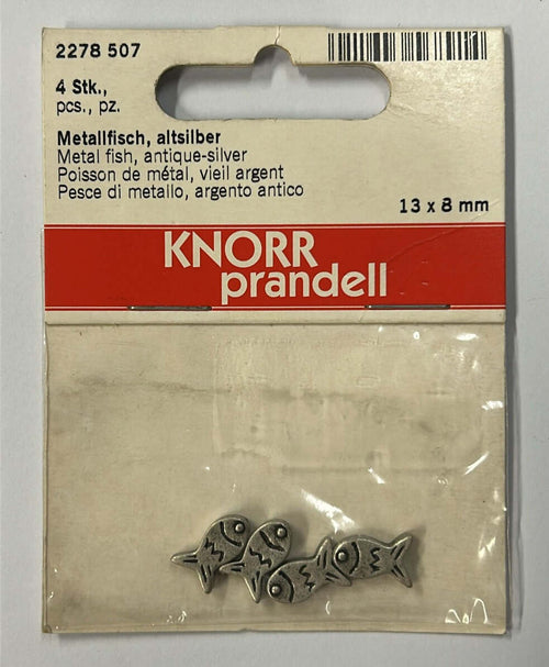 KNORR-PRANDELL---PESCE-DI-METALLO-13X8MM-4-PZ-ARGENTO-ANTICO