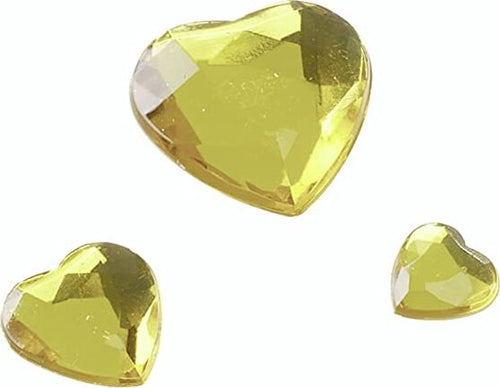KNORR-PRANDELL-- 80-PEZZI---PIETRE-GLAMOUR-CUORE Ø6,12,18MM---COLORE-MIELE