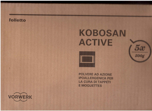Kobosan Active Folletto Vorwerk 5x 500gr Igenizza e Lucida Tappeti Detersivo Per Tappeto