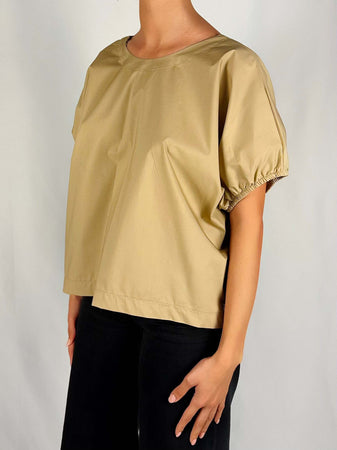 Kocca-Blusa-Donna-Drenith-Miele-Mezze-Maniche