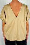 Kocca-Blusa-Donna-Drenith-Miele-Mezze-Maniche