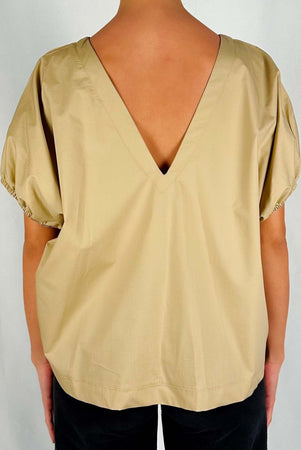 Kocca-Blusa-Donna-Drenith-Miele-Mezze-Maniche