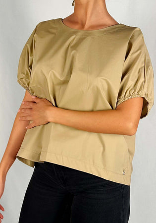 Kocca-Blusa-Donna-Drenith-Miele-Mezze-Maniche