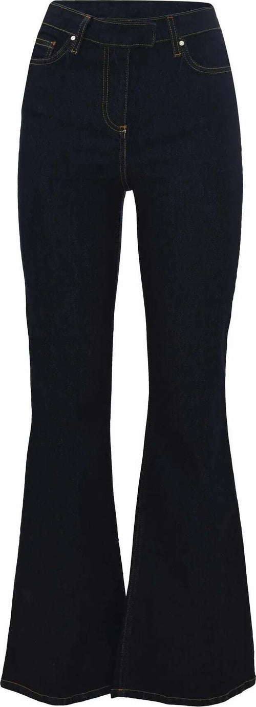 Kokka-Jeans-Donna-A-Zampa-Con-Cuciture-A-Contrasto---Pantalone-Denim-Kerloss