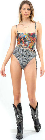 Kontatto Costume Intero Con Cut out In Diagonale in Tessuto Doppia Fantasia Multicolor E Scollo Quadrato Costume Da Bagno Sgambato a Brasiliana Moda/Donna/Abbigliamento/Mare e piscina/Costumi interi You Store - Messina, Commerciovirtuoso.it