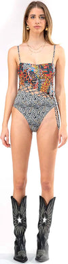 Kontatto Costume Intero Con Cut out In Diagonale in Tessuto Doppia Fantasia Multicolor E Scollo Quadrato Costume Da Bagno Sgambato a Brasiliana Moda/Donna/Abbigliamento/Mare e piscina/Costumi interi You Store - Messina, Commerciovirtuoso.it