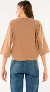 KONTATTO-|-Maglia-girocollo-con-risvolto-manica