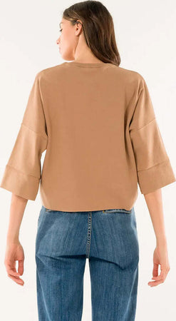 KONTATTO-|-Maglia-girocollo-con-risvolto-manica