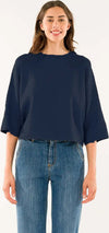 KONTATTO-|-Maglia-girocollo-con-risvolto-manica