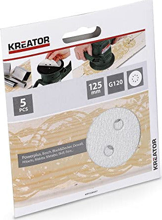 KREATOR---5-PEZZI---DISCHI-DI-CARTA-ABRASIVA-PER-RIMOZIONE-VERNICI-E-SMALTI---G.-120-E-Ø125MM