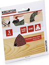 KREATOR---5-PEZZI---FOGLI-DI-CARTA-ABRASIVA-TRIANGOLARE---PER-LEGNO-90x90x90MM---GRANA-40