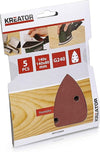 KREATOR---5-PEZZI---FOGLI-DI-CARTA-ABRASIVA-TRIANGOLARI-PER-LEGNO-G.240---PER-LEVIGATRICE-PALMARE