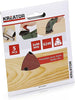 KREATOR---5-PEZZI---SET-FOGLI-DI-CARTA-ABRASIVA-TRIANGOLARI-CON-6-FORI---PER-LEGNO-G.240