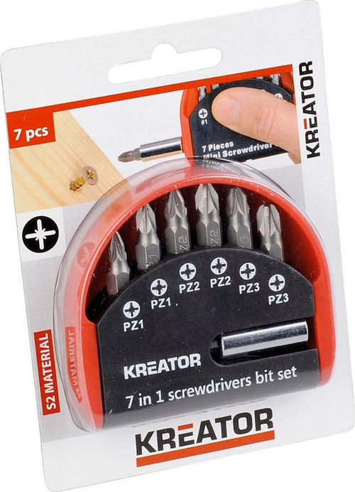 KREATOR---SET-7-PZ-INSERTI-PUNTE-PER-VITI-POZIDRIV