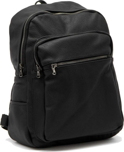 Kubra---Zaino-Donna-Nero-In-Vera-Pelle