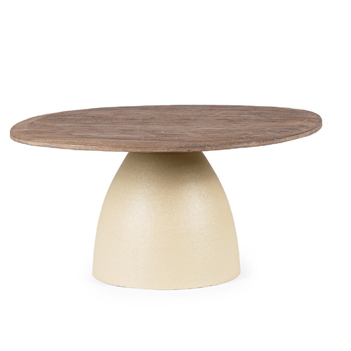 Tavolino stanley top rustic brown, in legno di mango con forma irregolare 86 x 76 x 40 cm