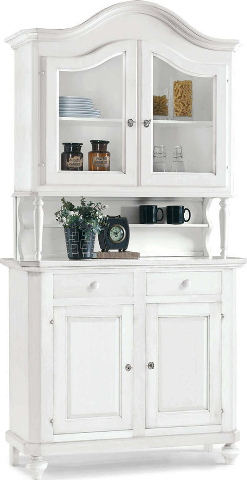 KYLIE---credenza-con-vetrina-in-legno-massello-104x43x219-Bianco-Milani-Home