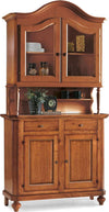 KYLIE---credenza-con-vetrina-in-legno-massello-104x43x219-Tinta-noce-Milani-Home