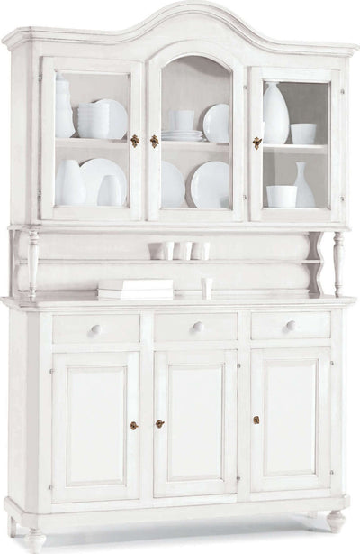 KYLIE---credenza-con-vetrina-in-legno-massello-150x43x228-Bianco-Milani-Home