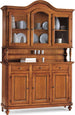 KYLIE---credenza-con-vetrina-in-legno-massello-150x43x228-Tinta-noce-Milani-Home