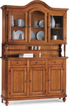 KYLIE---credenza-con-vetrina-in-legno-massello-150x43x228-Tinta-noce-Milani-Home