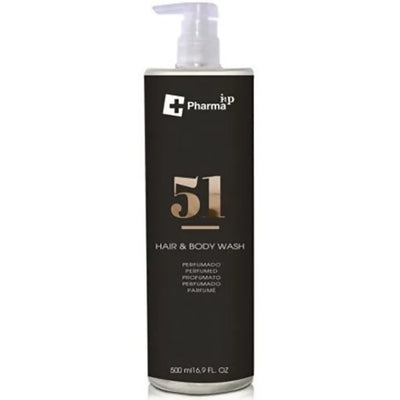 gel profumato bagnodoccia e capelli uomo iap pharma n.51 500 ml con tensioattivi detergenti delicati per uso quotidiano. profuma la pelle.