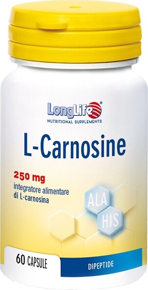 L---CARNOSINE-250-Mg-integratore-alimentare-60-capsule-Long-Life