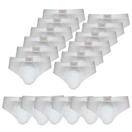 6 Paia Slip Da Uomo Divino Art.86/84 100% Cotone Con Elastico Mutande Da Uomo Divino