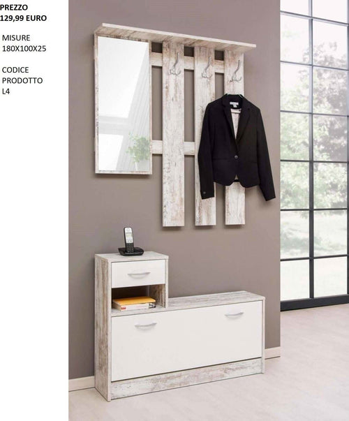 L4-mobile-ingresso-moderno-appendiabiti-specchio-scarpiera-cassetto-mensola-bianco-grigio-sfumato