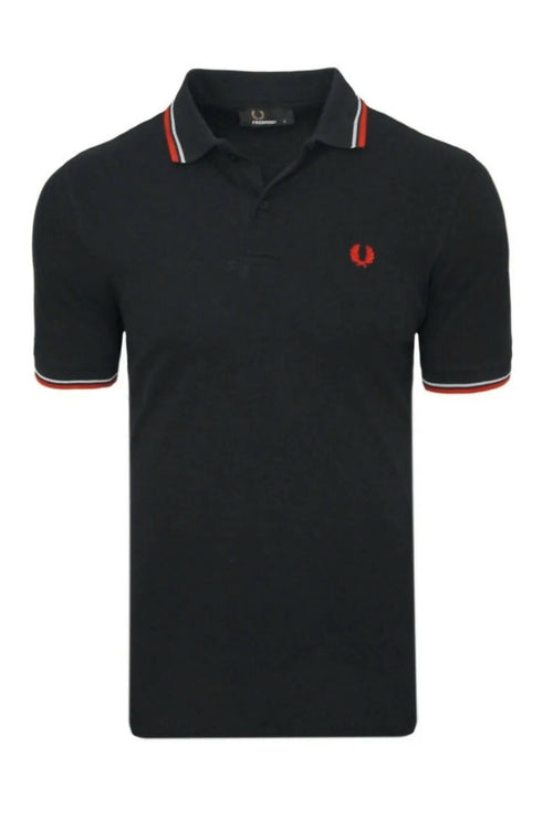 Fred Perry Polo Con Doppia Riga Uomo Regolar Fit Polo Maniche Corte Con Colletto