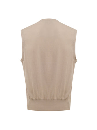 Gran Sasso Gilet beige da uomo