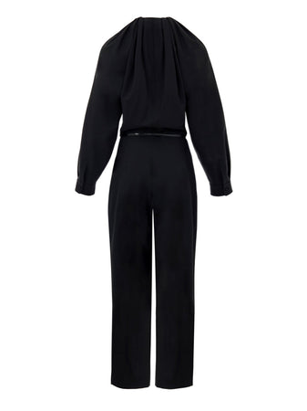 Gucci Abito Tuta in Nero con Cintura da donna