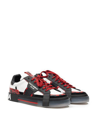 Dolce &amp; Gabbana Sneakers basse Portofino in Pelle da uomo