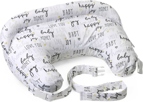 CHICCO Boppy - Cuscino Allattamento Deluxe, Supporto per Allattamento al Seno e con Biberon, Forma Ergonomica con Supporto per Mamma e Bambino, Imbottitura Piena, Sfoderabile e Lavabile in Lavatrice, 0M+; colore HELLO BABY