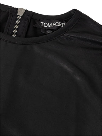 Tom Ford Maglia in Viscosa Nera con Zip Posteriore - Maniche Lunghe da donna