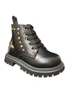 Anfibio bambina Balducci Sport nero oro pelle zip laterale urban style