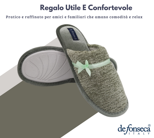 de fonseca Calde Ciabatte Uomo Donna, Pantofole Invernali Chiuse da Casa, Lavabili e per Ospiti