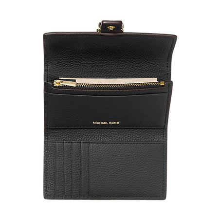 MICHAEL KORS portafogli donna michael kors - md flap trifold wallet - nero da donna