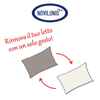 Completo letto lenzuola federe bifaccia double face stampa digitale in cotone made in italy FIORELLINI/PANNA