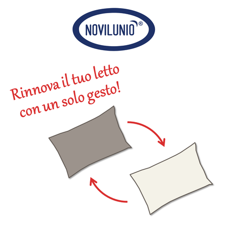 Completo letto lenzuola federe bifaccia double face stampa digitale in cotone made in italy FIORELLINI/PANNA