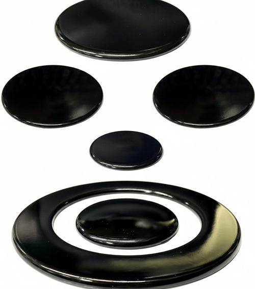 LA GERMANIA KIT PIATTELLI SPARTIFIAMMA BRUCIATORI 5 FUOCHI NERI FORNELLI CUCINA Casa e cucina/Utensili da cucina/Bruciatori da cucina Rossi Ricambi - Venetico Marina, Commerciovirtuoso.it