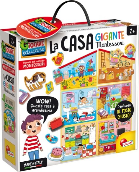 La mia casa gigante Montessori - Lisciani Giochi e giocattoli/Giochi educativi e scientifici/Lettura e scrittura/Giochi di ortografia e sillabazione Eurocartuccia - Pavullo, Commerciovirtuoso.it