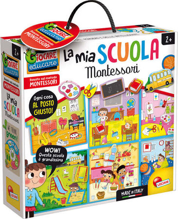 La mia scuola Montessori - Lisciani Giochi e giocattoli/Giochi educativi e scientifici/Lettura e scrittura/Giochi di ortografia e sillabazione Eurocartuccia - Pavullo, Commerciovirtuoso.it