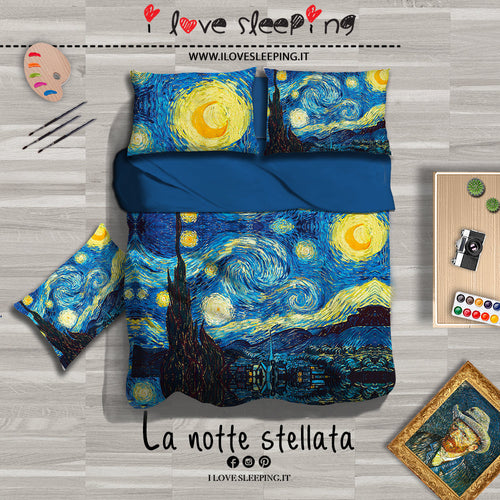 I Love Sleeping Completo lenzuola copriletto DIGITALE LA NOTTE STELLATA 2502B