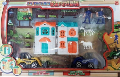 La-Vecchia-Fattoria-Casa-Trasportabile-Zebra-Trattore-Cartello-Accessori-Eta'-3+