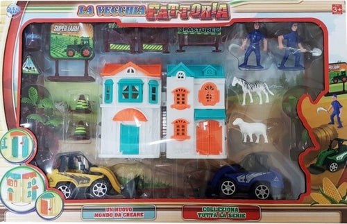 La-Vecchia-Fattoria-Casa-Trasportabile-Zebra-Trattore-Cartello-Accessori-Eta'-3+