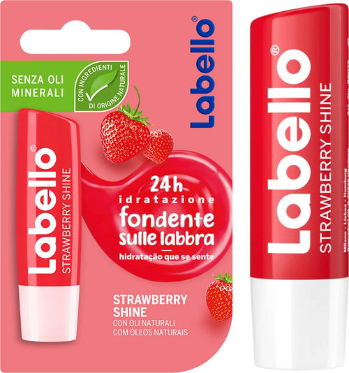 Labello Strawberry Shine Fragola Balsamo Labbra Senza Oli Minerali E Parabeni Bellezza/Trucco/Labbra/Lucidalabbra Trade Shop italia - Napoli, Commerciovirtuoso.it